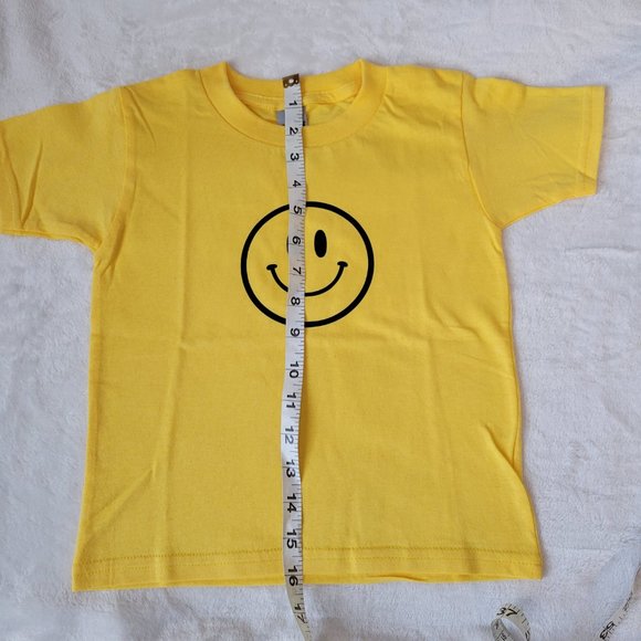 Toddler Smiley Face Print T-Shirt - Picture 5 of 6